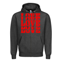Charcoal Heather Love Zipper Hoodie - Bettercallsaul