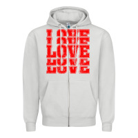 Dove Grey Love Zipper Hoodie - Bettercallsaul