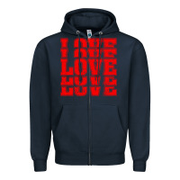 Navy Love Zipper Hoodie - Bettercallsaul