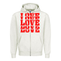 Oatmeal Heather Love Zipper Hoodie - Bettercallsaul