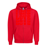 Red Love Zipper Hoodie - Bettercallsaul