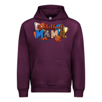 Mauve Wine basketball mama Urban Hoodie - FaDigitalArtStudio