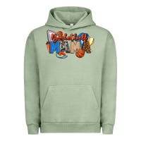 Pigment Oil Green basketball mama Urban Hoodie - FaDigitalArtStudio