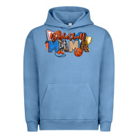 Pigment Pebble Blue basketball mama Urban Hoodie - FaDigitalArtStudio