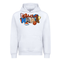 White basketball mama Urban Hoodie - FaDigitalArtStudio