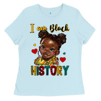 Baby Blue i am black history Ladies Tee - HRA Design Shop