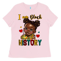 Bubblegum Pink i am black history Ladies Tee - HRA Design Shop