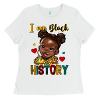 White i am black history Ladies Tee - HRA Design Shop