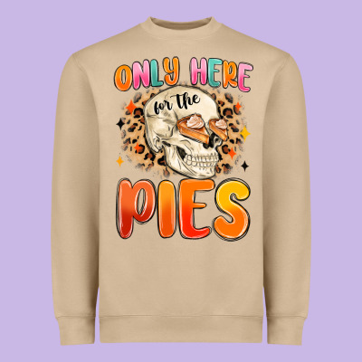 Only Here For The Pies Heavyweight Sweatshirt Designed By Maliassmallbusiness