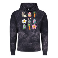 Cloud Black easter doodles Vintage Hoodie - MaliasSmallBusiness