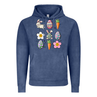 Vintage Denim easter doodles Vintage Hoodie - MaliasSmallBusiness