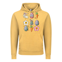 Vintage Mustard easter doodles Vintage Hoodie - MaliasSmallBusiness