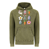Vintage Olive easter doodles Vintage Hoodie - MaliasSmallBusiness