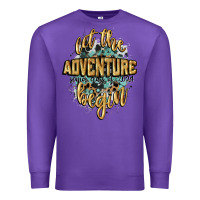 Purple let the adventure begin 2024 Premium Sweatshirt - CowGirlArtShop