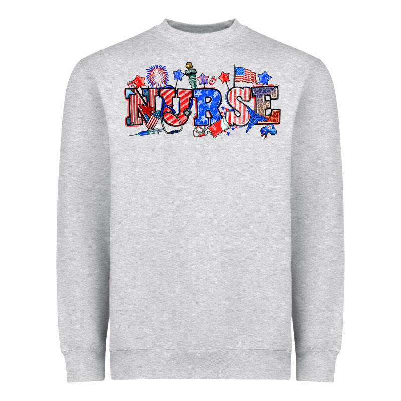 4th Of July Nurse Heavyweight Sweatshirt by NancyCooperArtShop | Teevron