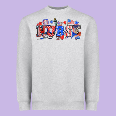 4th Of July Nurse Heavyweight Sweatshirt Designed By Nancycooperartshop