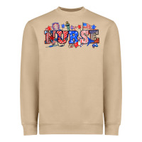 Mushroom 4th of july nurse Heavyweight Sweatshirt - NancyCooperArtShop