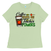 Matcha coffee gives me teacher powers Ladies Tee - CowhideDigitalArt
