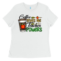White coffee gives me teacher powers Ladies Tee - CowhideDigitalArt