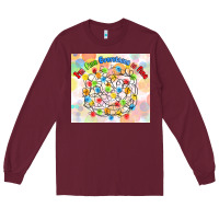 Burgundy im fine everything is fine with lights Long Sleeve Tee - MaliasSmallBusiness
