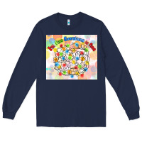 Navy im fine everything is fine with lights Long Sleeve Tee - MaliasSmallBusiness