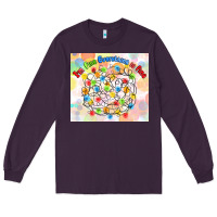 Plum im fine everything is fine with lights Long Sleeve Tee - MaliasSmallBusiness