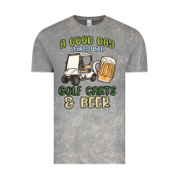 Cloud Rock a god day starts with golf carts and beer Vintage Tee - MaliasSmallBusiness