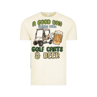 Vintage Arctic a god day starts with golf carts and beer Vintage Tee - MaliasSmallBusiness