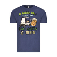 Vintage Denim a god day starts with golf carts and beer Vintage Tee - MaliasSmallBusiness