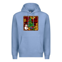 Snowman Trees Coaster Premium Hoodie | Teevron
