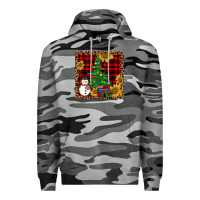 Slate Camo snowman trees coaster Premium Hoodie - JahusDesignShop