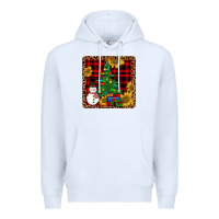 White snowman trees coaster Premium Hoodie - JahusDesignShop