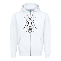 White Just A Boy Who Loves Ants Zipper Hoodie - Bettercallsaul