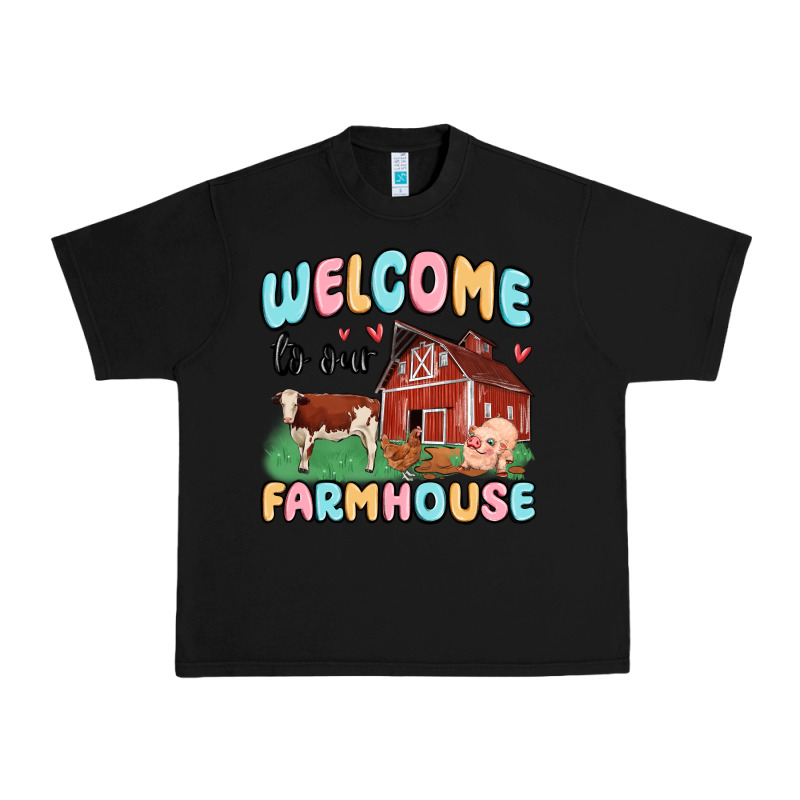 Welcome To Our Farmhouse Urban Heavy Tee by MaliasSmallBusiness | Teevron