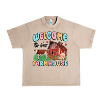 French Oak welcome to our farmhouse Urban Heavy Tee - MaliasSmallBusiness