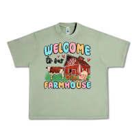 Oil Green welcome to our farmhouse Urban Heavy Tee - MaliasSmallBusiness