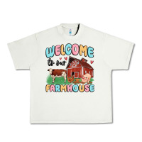 Pistachio welcome to our farmhouse Urban Heavy Tee - MaliasSmallBusiness