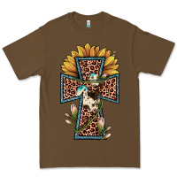 Cacao leopard cross  sunflower Premium Tee - JahusDesignShop
