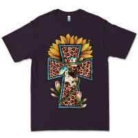 Plum leopard cross  sunflower Premium Tee - JahusDesignShop