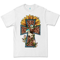 White leopard cross  sunflower Premium Tee - JahusDesignShop