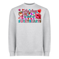 Heather Grey my class is full of sweethearts Heavyweight Sweatshirt - NancyCooperArtShop