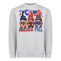 Heather Grey America yall Heavyweight Sweatshirt - NancyCooperArtShop