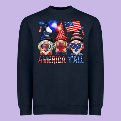 America Yall Heavyweight Sweatshirt Designed By Nancycooperartshop