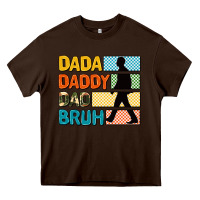 Chocolate Brown dada daddy dad bruh Heavy Core Tee - AdoDesignShop