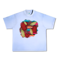 Grape Ice heart and serape patches Urban Heavy Tee - AdoDesignShop