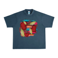 Midnight Navy heart and serape patches Urban Heavy Tee - AdoDesignShop