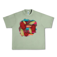 Oil Green heart and serape patches Urban Heavy Tee - AdoDesignShop