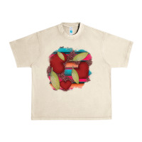 Sandshell heart and serape patches Urban Heavy Tee - AdoDesignShop