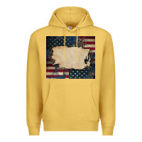 Antique Gold American flag add your text Premium Hoodie - CowGirlArtShop