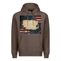 Coffee American flag add your text Premium Hoodie - CowGirlArtShop